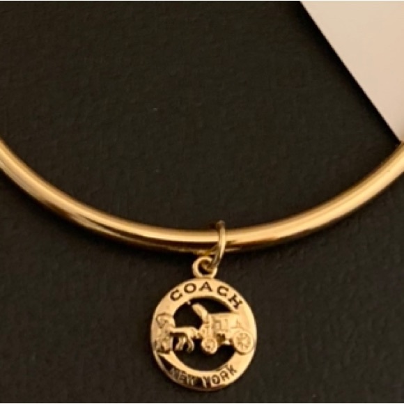 Coach Horse & Carriage bangle bracelet w Charm NWOT including Coach Dust Bag - Picture 9 of 11
